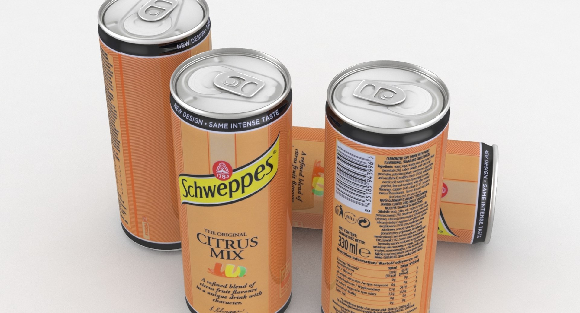 3D beverage schweppes citrus - TurboSquid 1178661