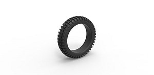 Diecast offroad tire 32 Scale 1 to 25 3D model