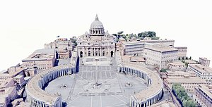 St Peters Square-San Pietro - Vatican 3D model
