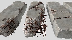 Concrete Slab Pack 01 - 5 Game Ready PBR Models