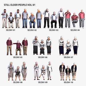3D People 30 Still 3D Elderly People Vol 01 3D model