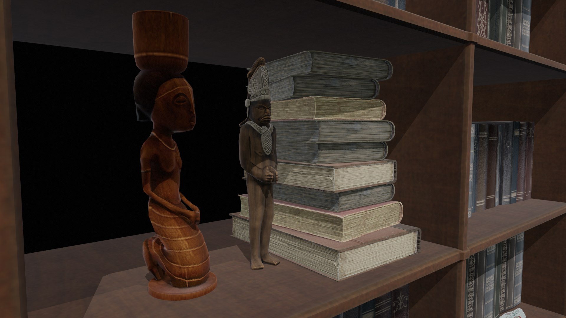 Bookcase 3d Model For Unity Model - TurboSquid 2322509
