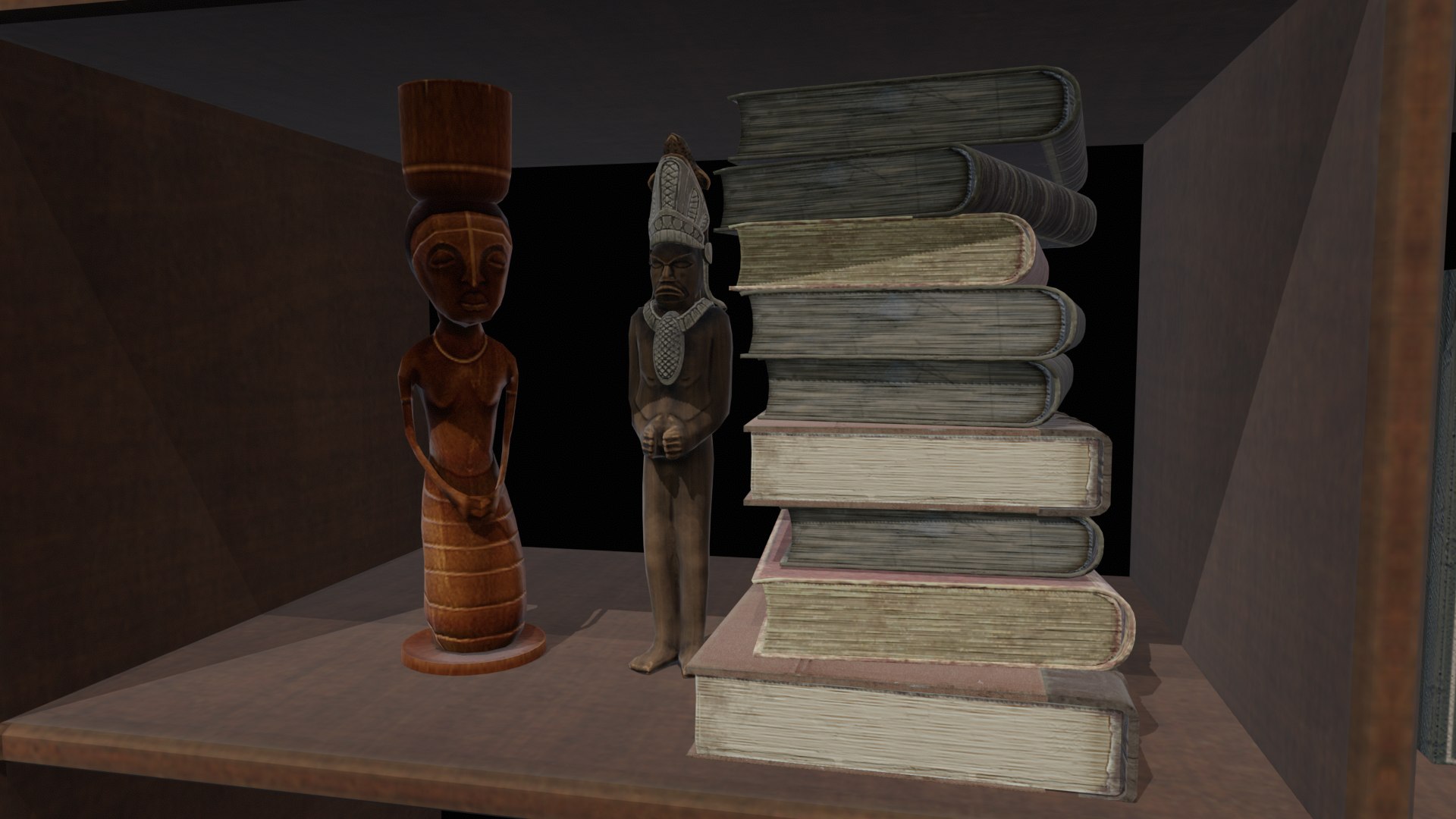 Bookcase 3d Model For Unity Model - TurboSquid 2322509