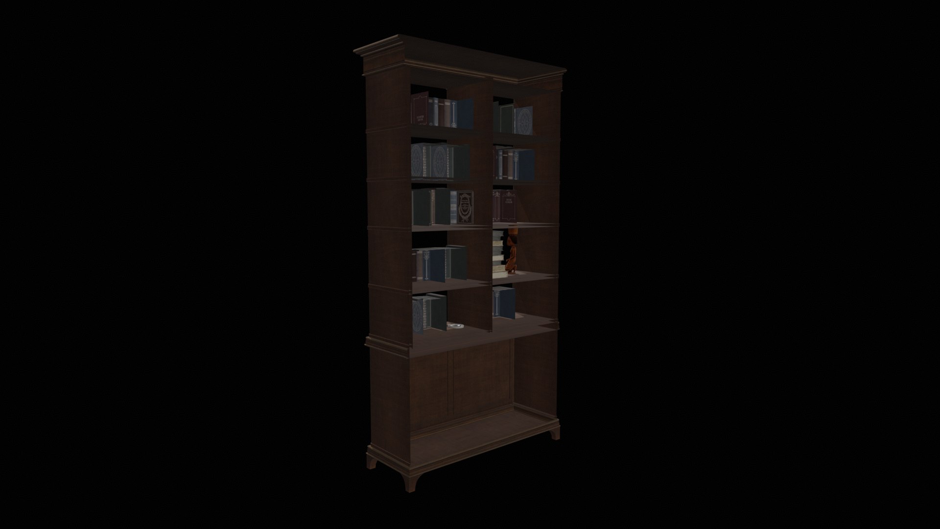 Bookcase 3d Model For Unity Model - TurboSquid 2322509