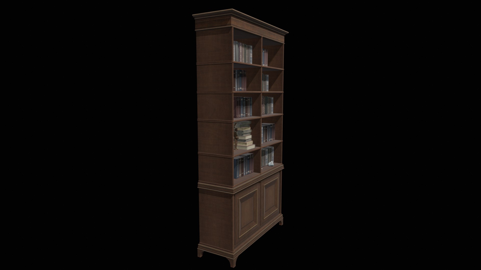 Bookcase 3d Model For Unity Model - TurboSquid 2322509