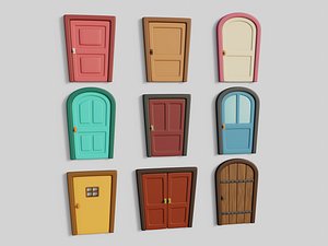 3D Cartoon Doors Collection 2 model