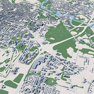Cityscape Burlington Vermont USA 3D model