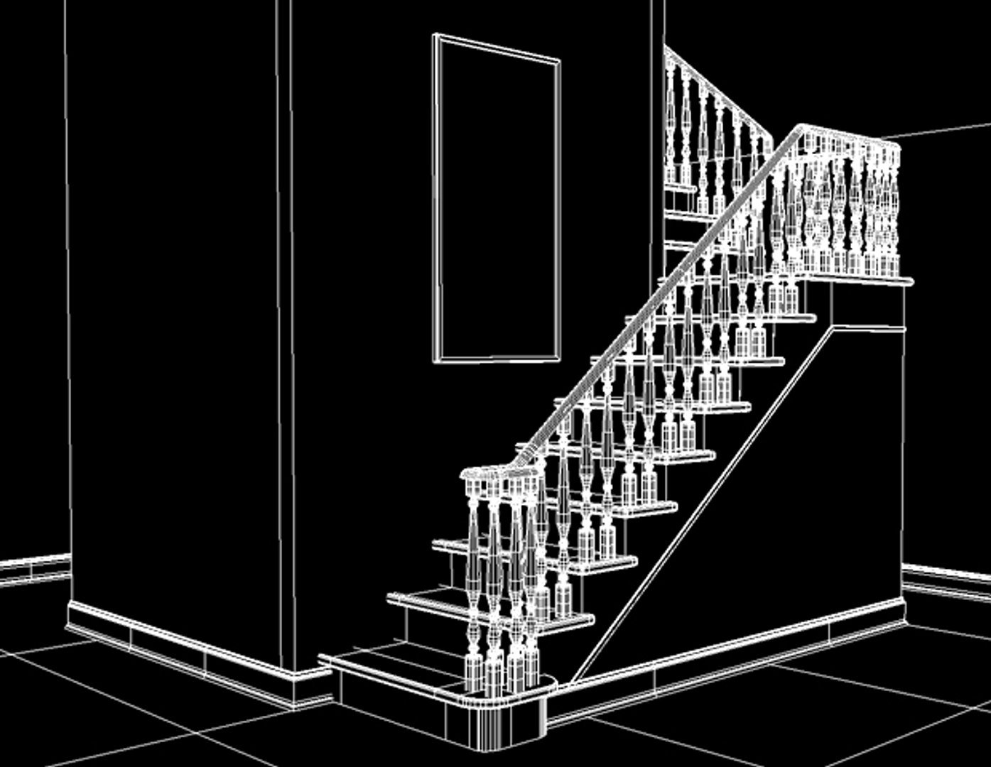 Formal Staircase 3d Obj