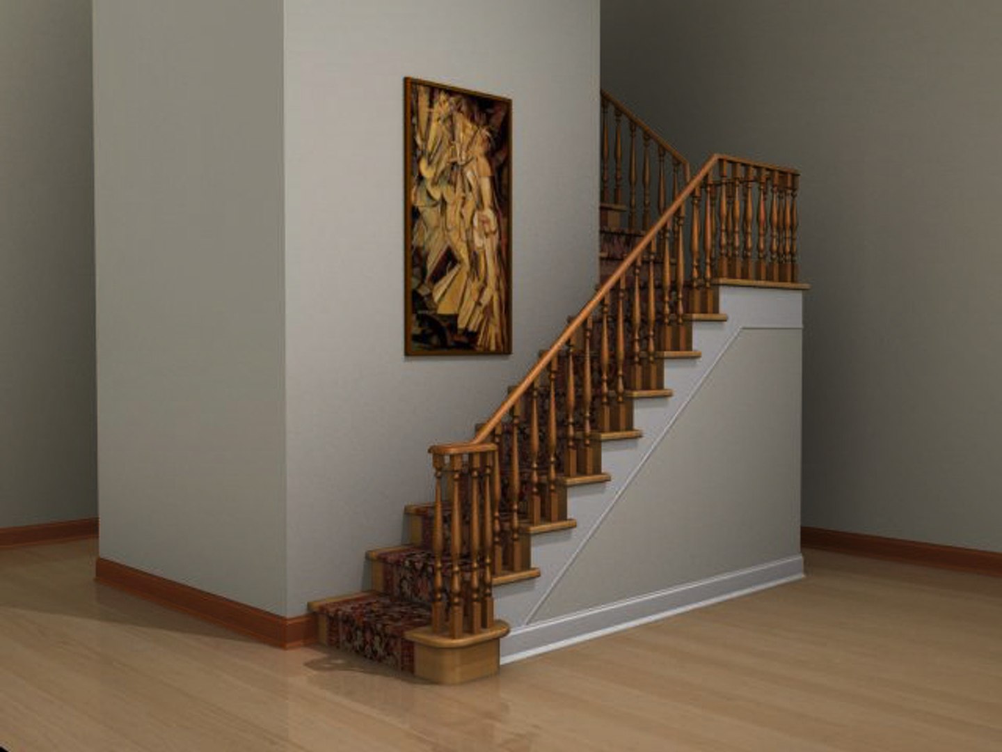 Formal Staircase 3d Obj