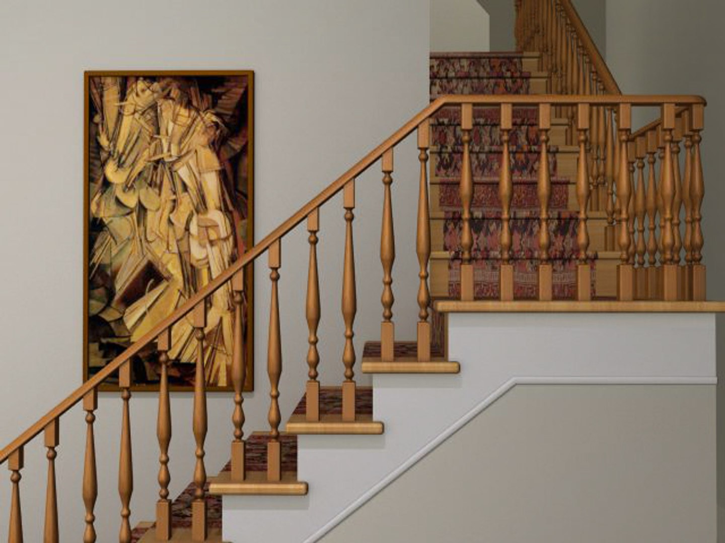 Formal Staircase 3d Obj