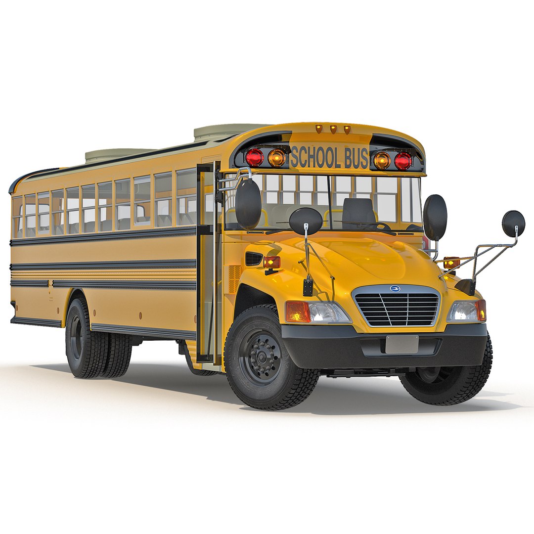 School Bus 2 Rigged 3D Model 3D model preview