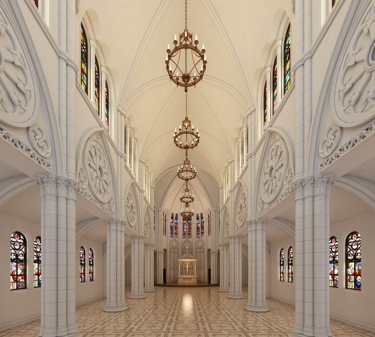 Church Interior 09 Model - TurboSquid 2186477
