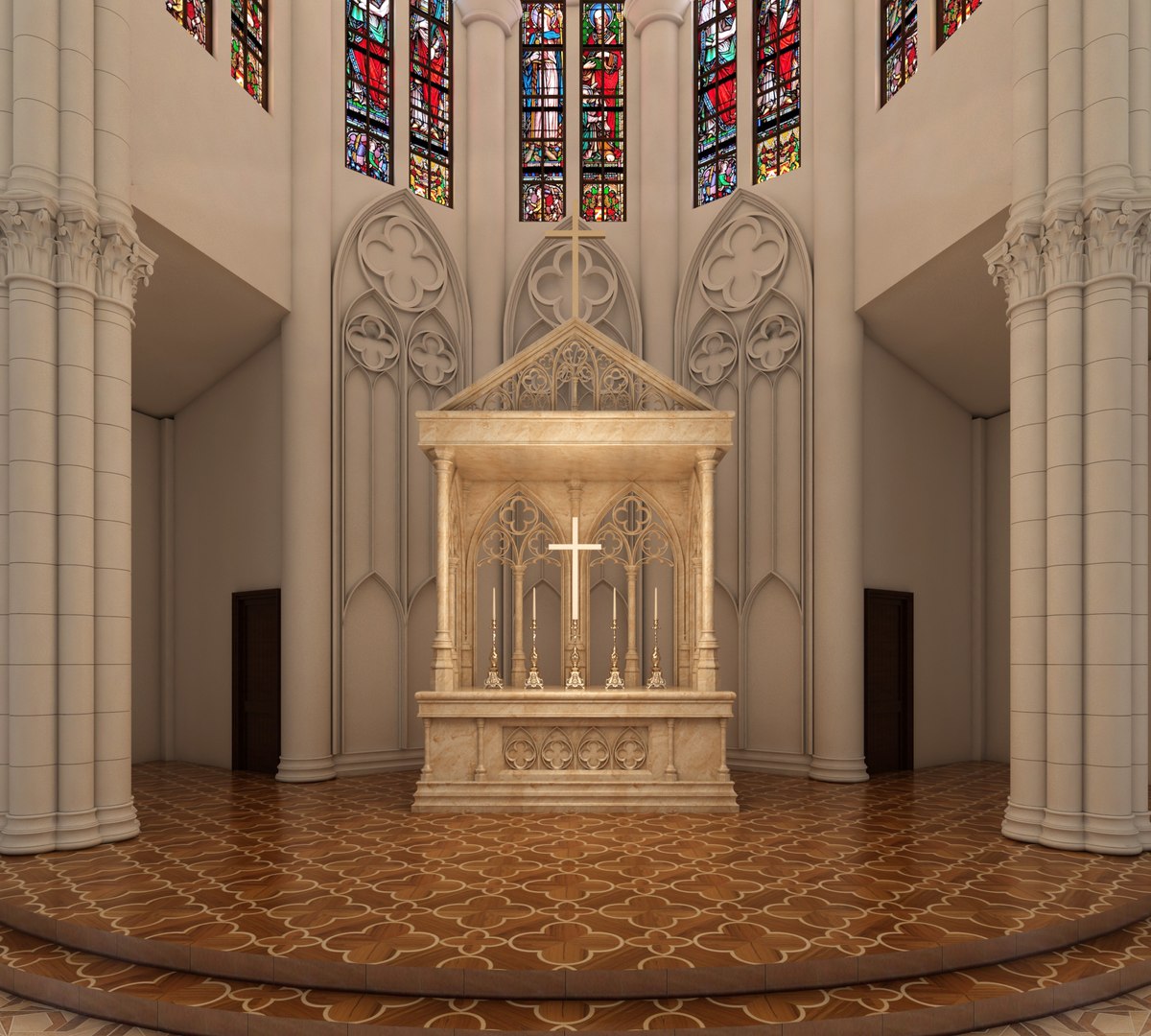Church Interior 09 Model - TurboSquid 2186477