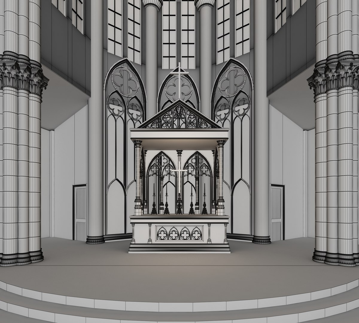Church Interior 09 Model - TurboSquid 2186477