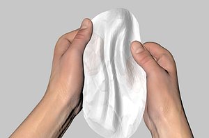 hands stretch cloth model