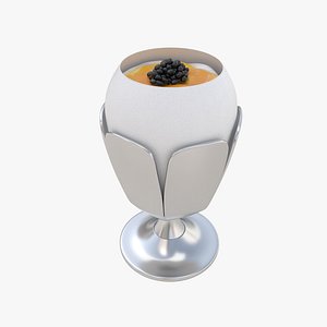 table egg caviar 3D model