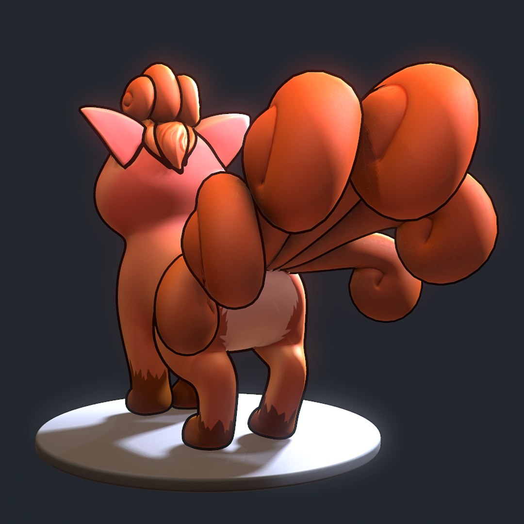 Vulpix Pokemon Stylized Obj