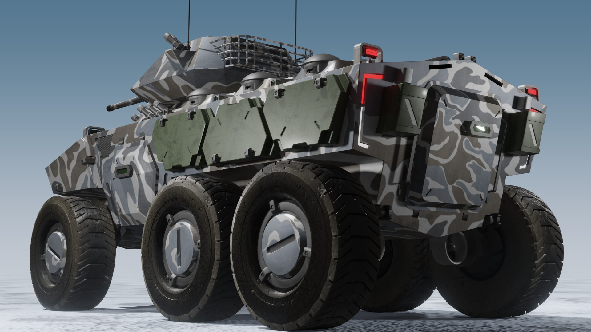 3D Sci-fi APC Turret winter camouflage model https://p.turbosquid.com/ts-thumb/Ye/8CsjdF/E3/z07/png/1695121819/1920x1080/fit_q87/ecdaef4e9b66ddfae43b3d09957d6d7a6c9e1994/z07.jpg