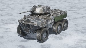 Sci-fi APC Turret winter camouflage