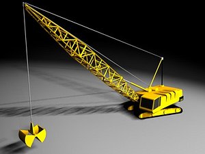 crawler construction crane 3d model