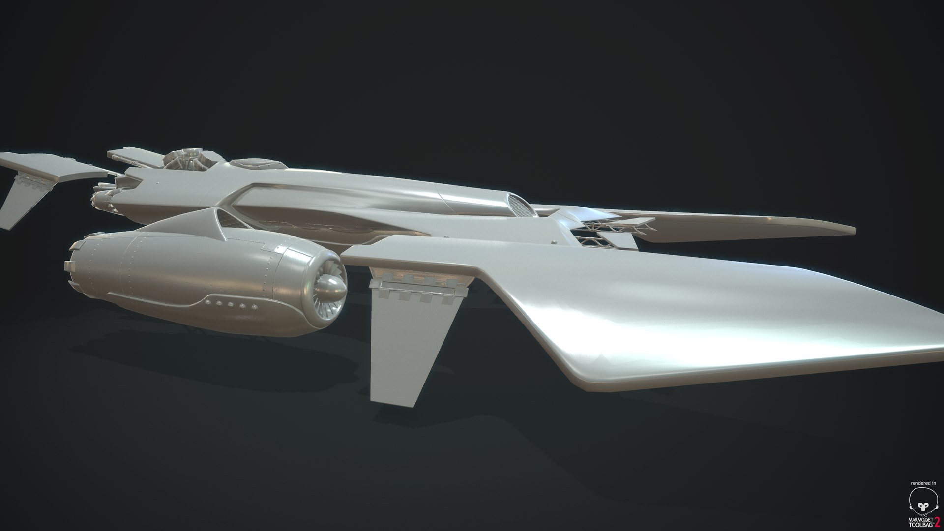 Sci-fi Racer Pbr 3d Model