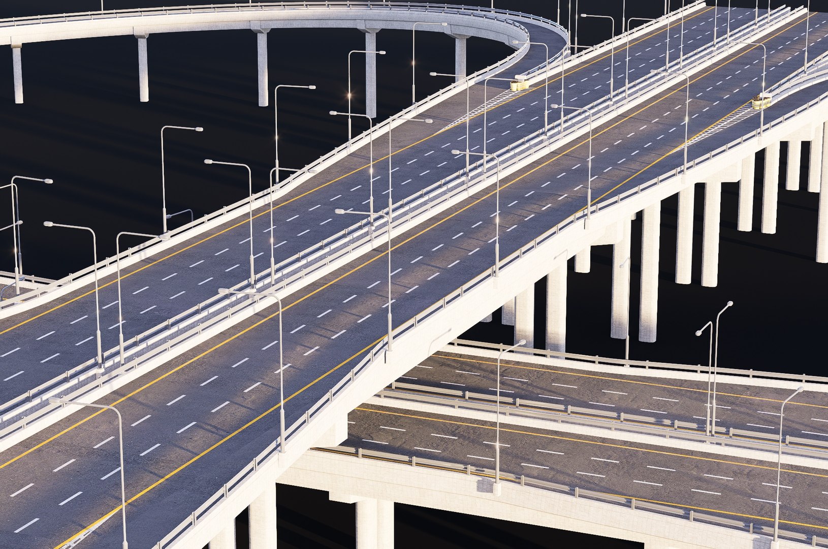 3D Highway Viaduct 3D Model 3D Model Model - TurboSquid 2383534