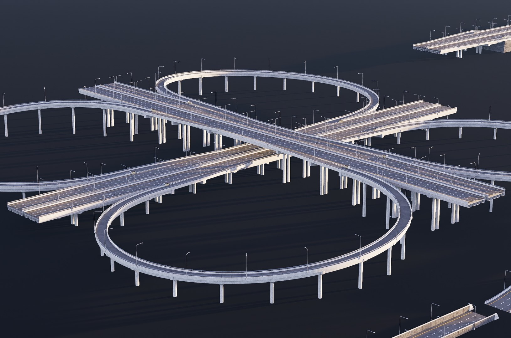 3D Highway Viaduct 3D Model 3D Model Model - TurboSquid 2383534