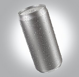 energetic beverage water droplets 3D model
