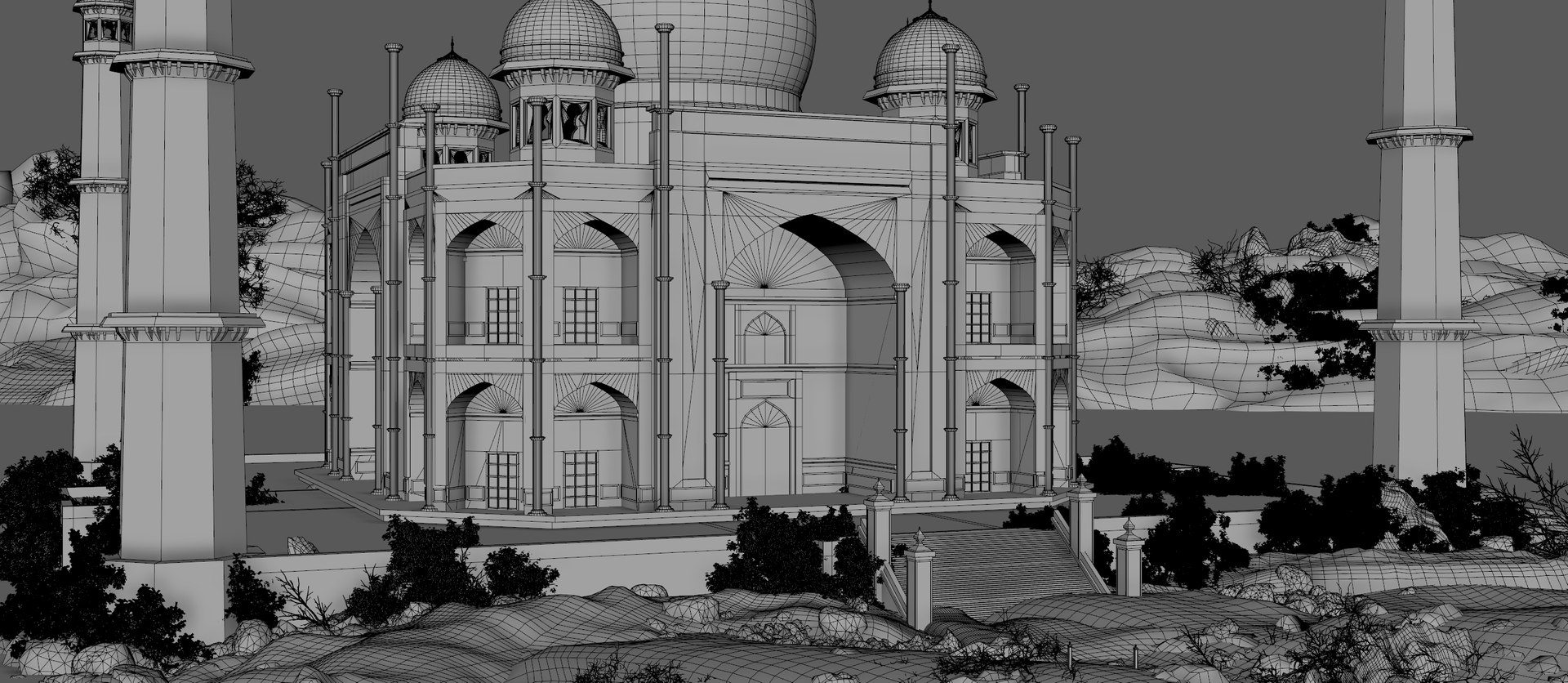 10256 Taj Mahal 3D Model $99 - .obj .c4d - Free3D