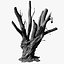 tree charred trunk willow 3d obj