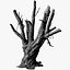tree charred trunk willow 3d obj