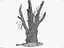 tree charred trunk willow 3d obj