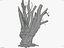 tree charred trunk willow 3d obj