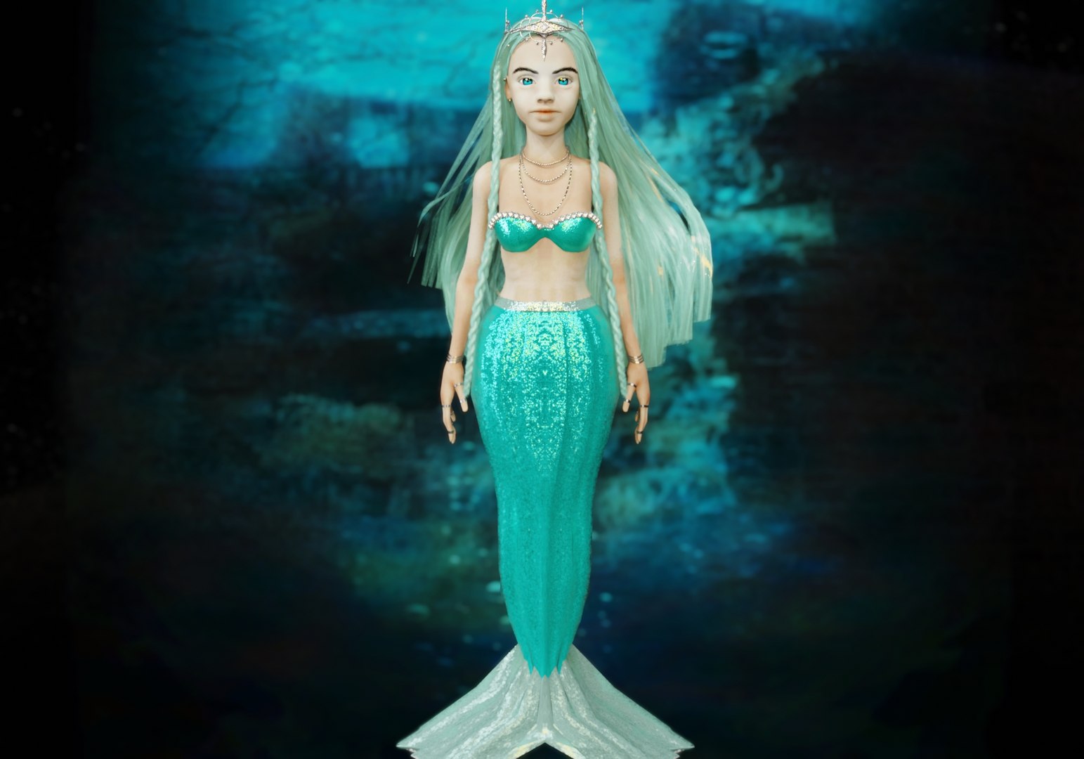 3D Model Mermaid Girl - TurboSquid 2313224