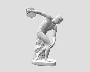 free obj mode sculpture discobolus discus thrower