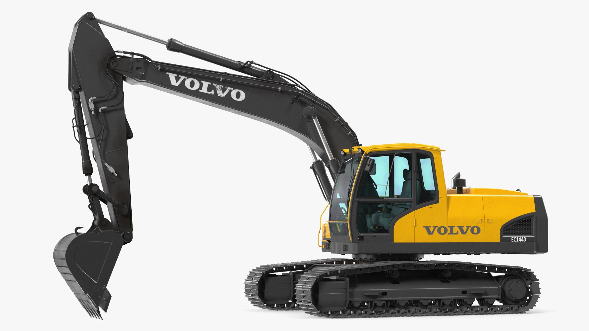 Large Tracked Excavator Volvo 3D model preview