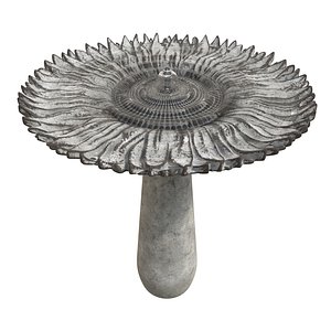 3D Sunflower Bird Bath Fountain