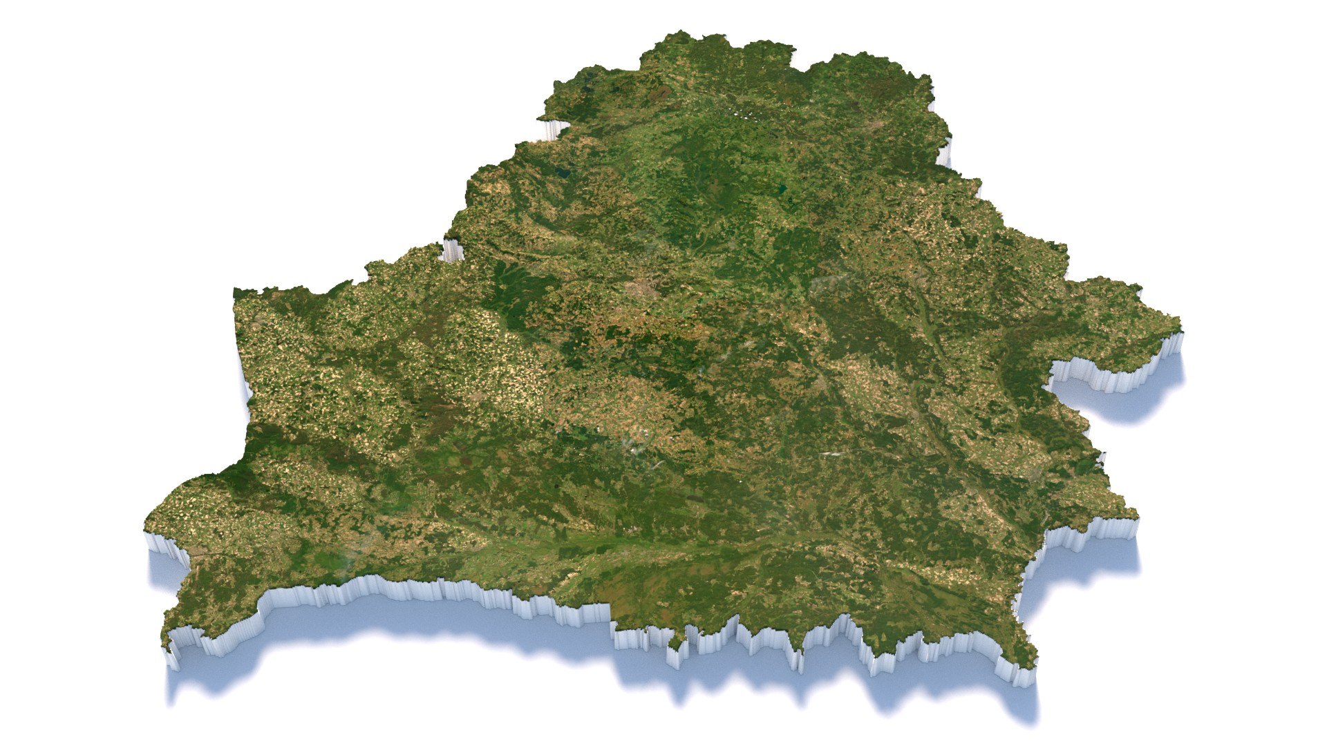 Belarus Terrain Map 3D Model - TurboSquid 2335446