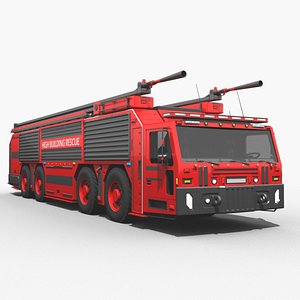 High Rise Fire Truck Unit 3D model