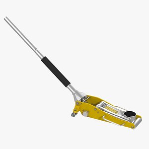 3d model of floor jack yellow
