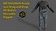 Blue Army Female Outfit for UE5x All MetaHuman Body Ready Rigged Outfit