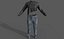 Blue Army Female Outfit for UE5x All MetaHuman Body Ready Rigged Outfit