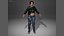 Blue Army Female Outfit for UE5x All MetaHuman Body Ready Rigged Outfit