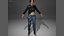 Blue Army Female Outfit for UE5x All MetaHuman Body Ready Rigged Outfit
