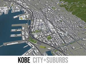 3D city kobe surrounding -