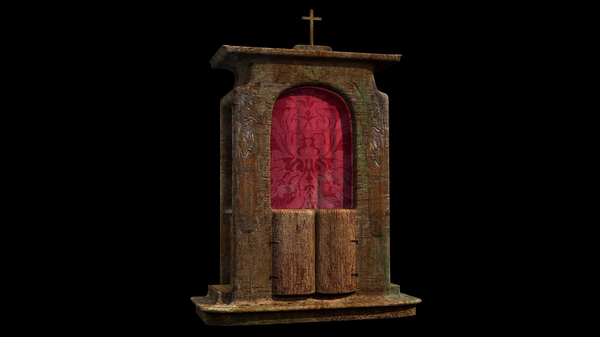 Wooden Confessional Booth 3D Model - TurboSquid 2275587