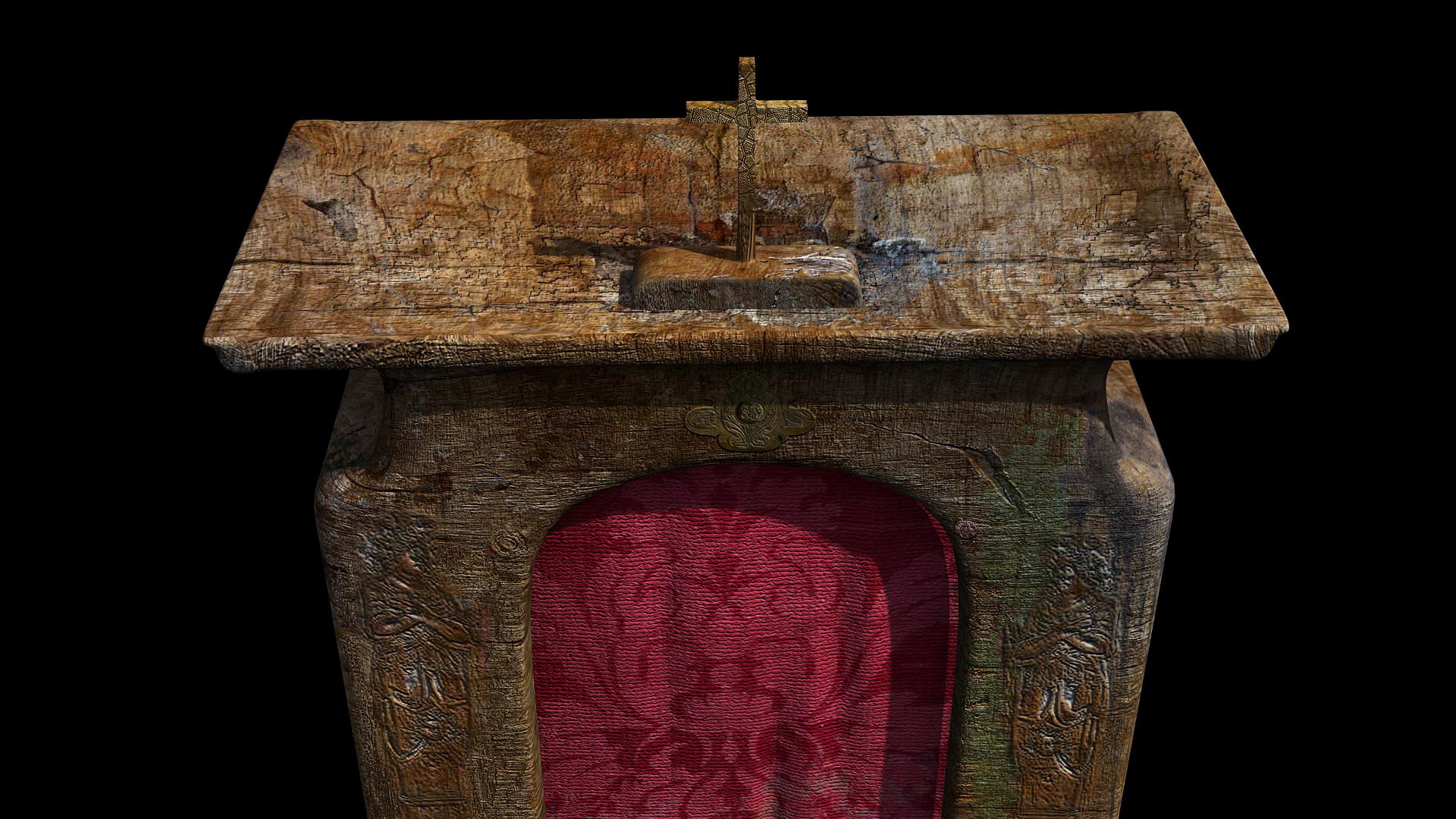 Wooden Confessional Booth 3D Model - TurboSquid 2275587