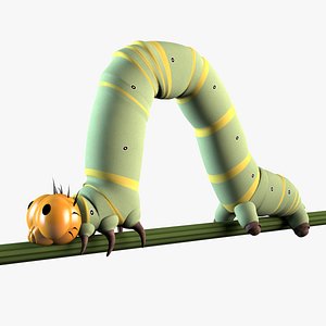 Low Poly Inch Worm 3D Models For Download | TurboSquid