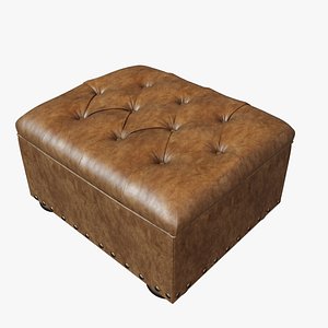 restoration hardware ottoman churchill 3d max