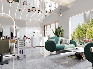 Modern Barber Shop Interior -  HAIR SALON